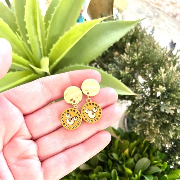 Golden Mickey Dangle Earrings - Picture 3 of 4